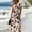 Beige, variant on Womens Halloween Dress Witch Hat Short Sleeve Spider Fall Wedding Guest Dresses Ghost V Neck Casual Wrap Dress S