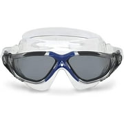 Aquasphere Vista Adult Swim Goggles - One-Touch Custom Fit, Wide Peripheral Vision - Durable Mask for Active Open Water Swimmers | Unisex Adult, Smoke Lens, Transparent/Dark Gray Frame