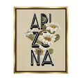thumbnail image 3 of Stupell Industries Arizona State Flower Saguaro Blossom Typography Design Graphic Art Metallic Gold Floating Framed Canvas Print Wall Art, Design by Daphne Polselli, 3 of 5