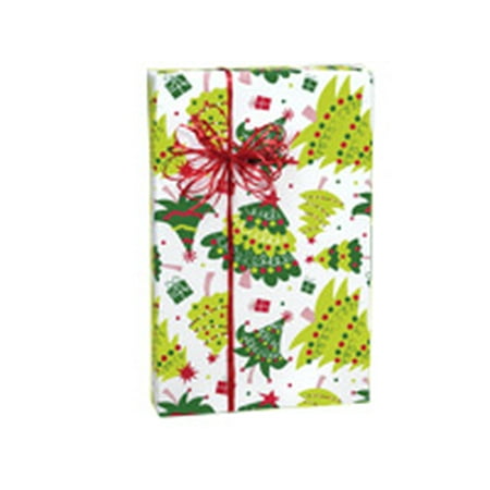 - Green and white Presents Jolly Christmas Tree Holiday /Christmas Gift Wrapping Paper 16ft