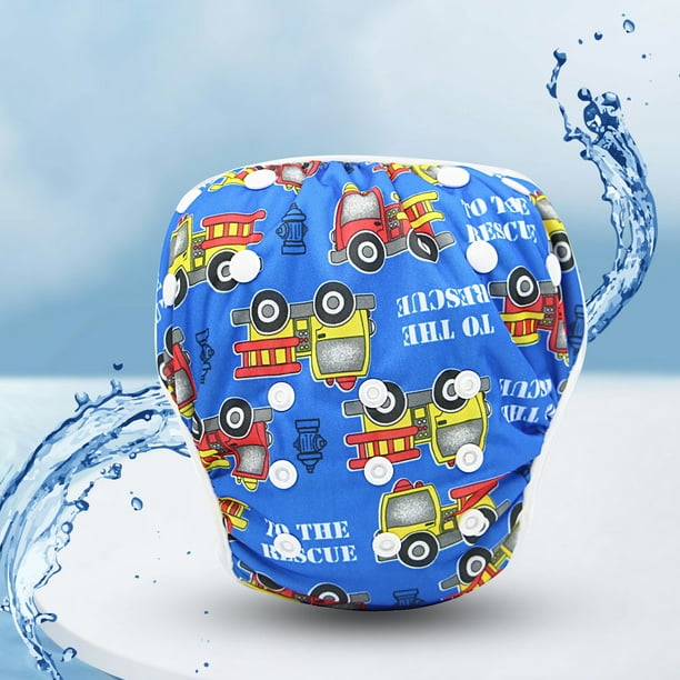 Sakoyar High Waist Baby Swimming Trunks Leakproof Breathable Cartoon  Printed Swimming Nappies Swimming Accessories 