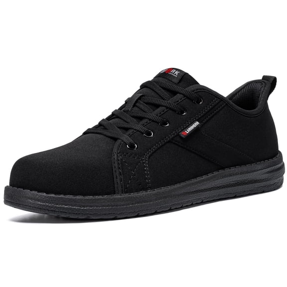 LARNMERN Steel Toe Shoes Men Hands Free Work Shoes Slip On Safety Toe Sneakers Lightweight Comfortable Walking