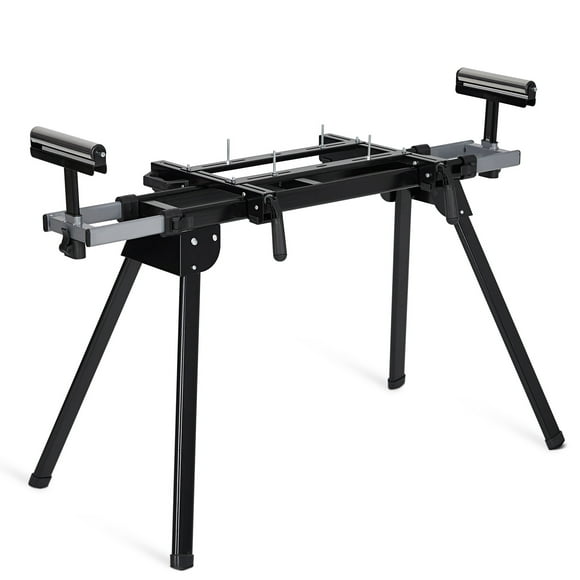 Yiwa Portable Universal Miter Saw Stand, 27 lb Lightweight Design, 440 lb Load, Extendable & Adjustable Arms with Quick Mount Brackets