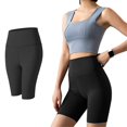 thumbnail image 1 of Pantalones Cortos Para Mujer, Pantalones Cortos De Cintura Alta Para Yoga, Pantalones Cortos Para Correr, Pantalones Cortos Con Realce De Cadera, Mallas Cortas Yuarrent OD016205-15, 1 of 6