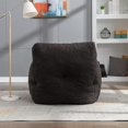 thumbnail image 4 of Sumdeal Soft Tufted Foam Bean Bag Chair For Adults, Fluffy Lazy Sofa Teddy Fabric Bean Bags Comfy Couch, Stuffed Bean Bag Sofa Reading Chair Lounge Chair for Bedroom, Living Room, Apartment, Dark Gray, 4 of 9