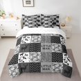 thumbnail image 2 of Homewish Jungle Deer Wolves 7pcs Bedding Comforter Set,Retro Camouflage Pattern Queen Bedding Sets,Gray White Black Queen Sheet Sets For Teens,Super Cozy Room Decor, 2 of 8