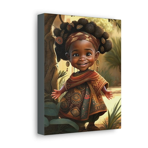 Cute Afro Girls Canvas, Canvas for Home Decor, Wall Decoration