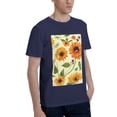 thumbnail image 2 of Bingfone Sunflowers And Butterflies Men'S Loose Fit Short-Sleeve Pocket T-Shirt, 2 of 7