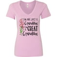 thumbnail image 3 of Inktastic I'm Not Just a Grandma, I'm a Great Grandma Flowers Women's V-Neck T-Shirt, 3 of 5