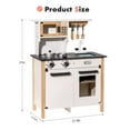 ROBUD Preschool Interactive Play Kitchen Set, Wooden Toys, Pretend Play