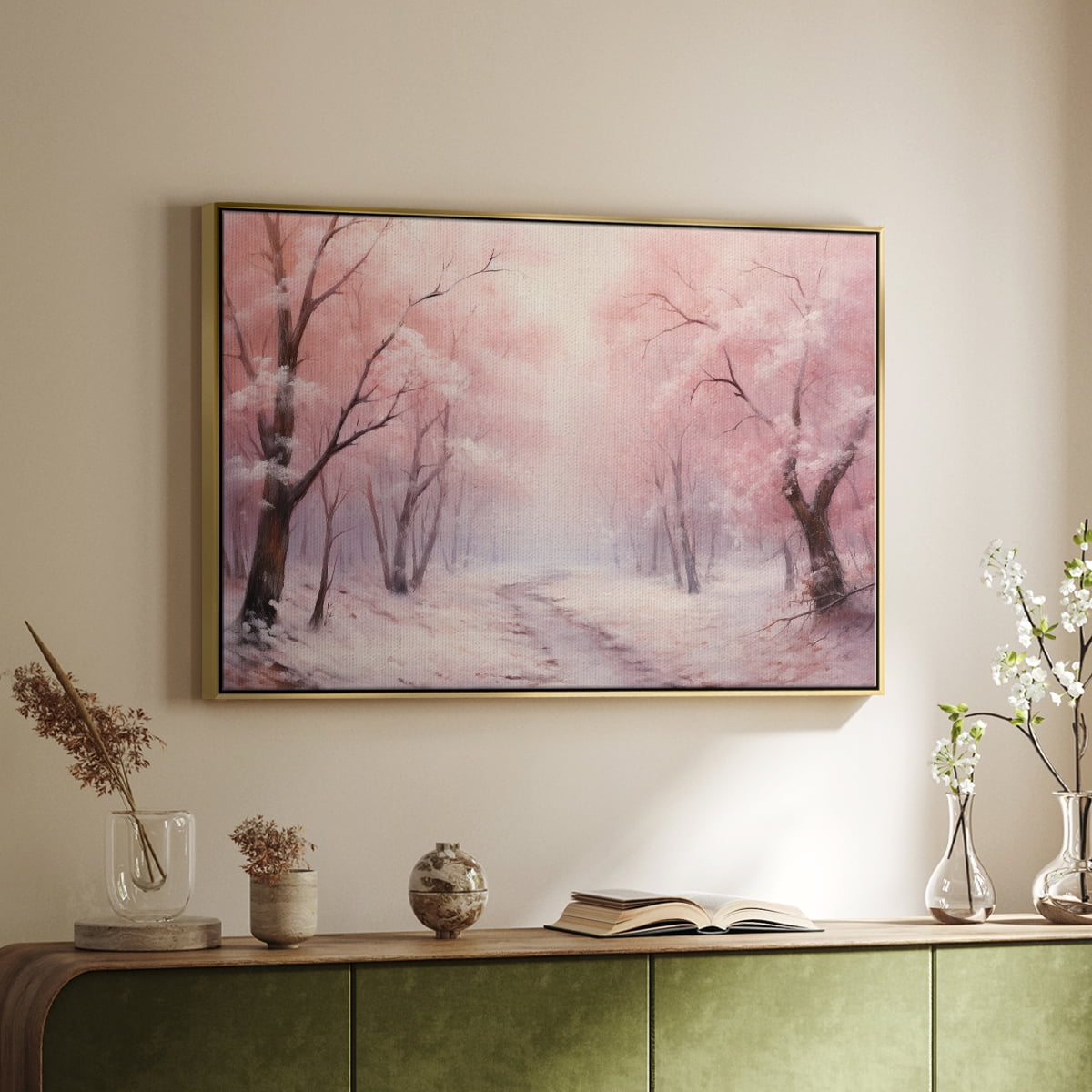 Vintage Landscape-CXCVI By Wexford Home Framed in Gold Wood Gallery Wrapped Canvas 17 in. x 25 in.