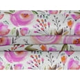 thumbnail image 4 of oneOone Velvet Pink Fabric Leaves & Flowers Floral Quilting Supplies Print Sewing Fabric By The Yard 58 Inch Wide, 4 of 5