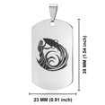 thumbnail image 2 of Stainless Steel Tribal Aquarius Zodiac (Water Bearer) Dog Tag Keychain Circle Ring, 2 of 2