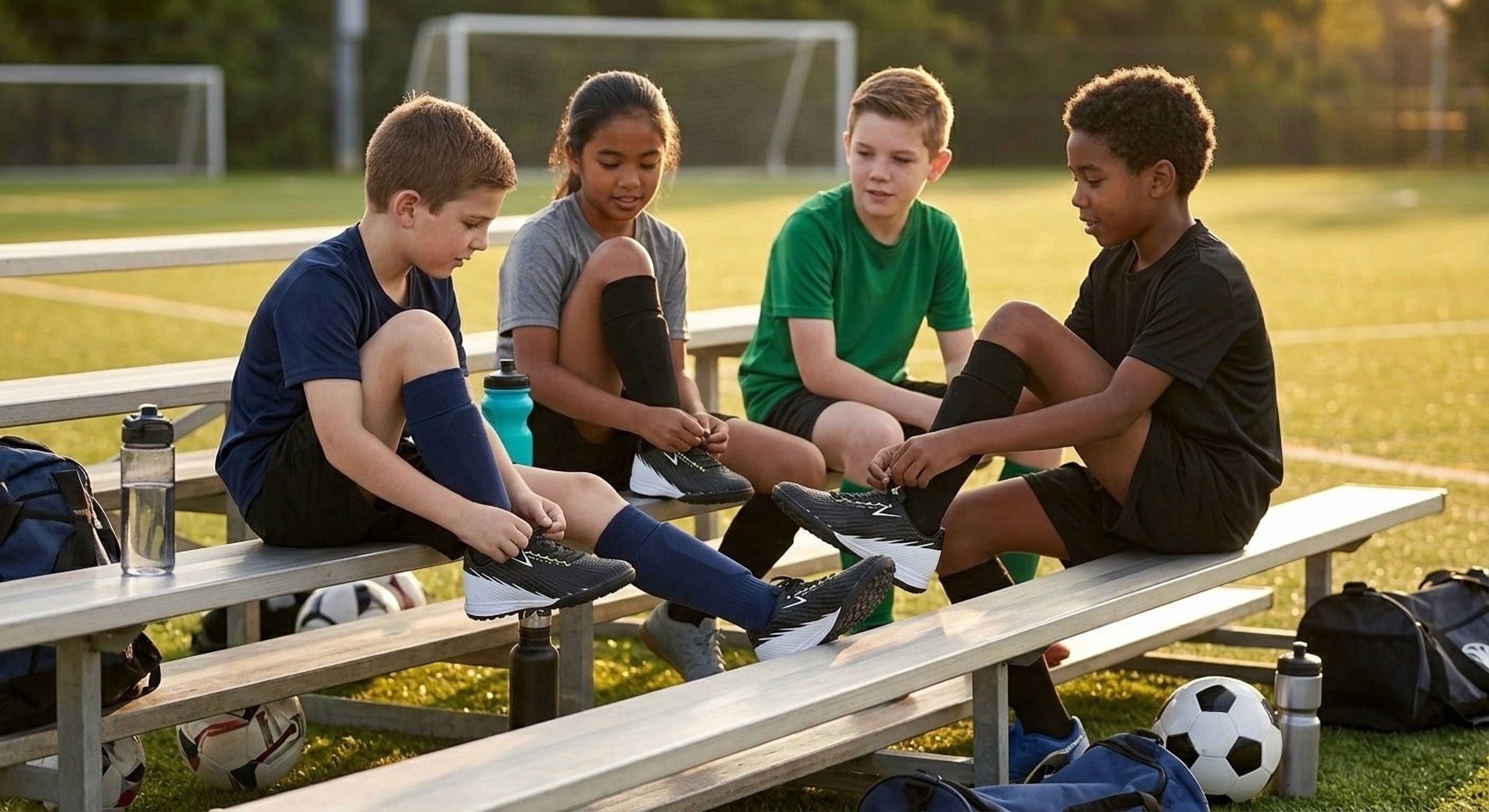 Vizari Tesoro Turf Soccer Shoes for Boys and Girls| Turf Shoes with Durable Synthetic Upper | Youth Football Turf Shoes with Molded Rubber Oursole | Superior Traction on Turf Ground, (Black, 10.5)