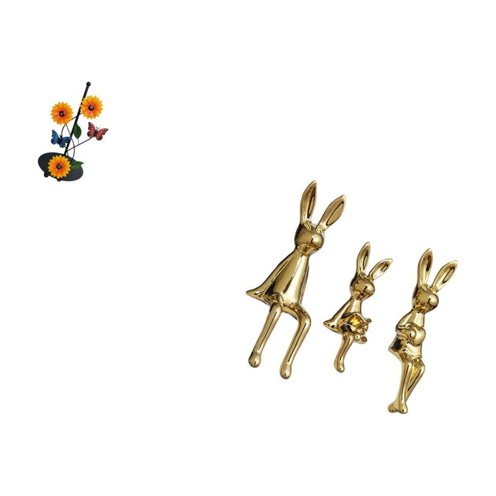Fiocias Bunny Paper Towel Holder Dispenser Non Slip Vertical Tissue Holder Rack Family Figurine Statues Desk Display Table Centerpiece Ornament Animal Sculptu