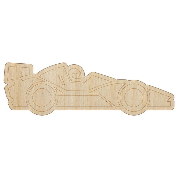 Racing Car Racecar Vehicle Automobile Wood Shape Unfinished Piece Cutout Craft DIY Projects - 4.70 Inch Size - 1/8 Inch Thick