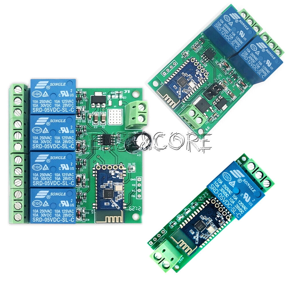 DC 12V 1/2/4Channel Bluetooth Relay Module APP Control Switch IoT Smart