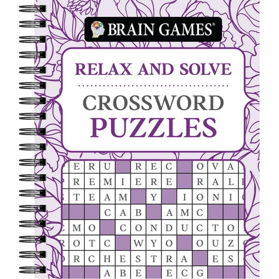 Brain Games - Relax and Solve Brain Games - Relax and Solve: Crossword Puzzles (Pattern Cover), (Spiral-Bound)
