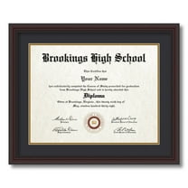 ArtToFrames 13x17 inch Diploma Frame - Framed in Traditional Cherry with Steps with Black and Gold Mats, Comes with Regular Plexi Glass and Sawtooth Hanger for Wall Hanging (D-4165-13x17)