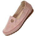 thumbnail image 2 of Samdudou Womens Loafers Casual Slip On Flat Shoes Closed Toe Faux Suede Moccasins with Metallic Flower Embellishment for Daily Work, 2 of 7