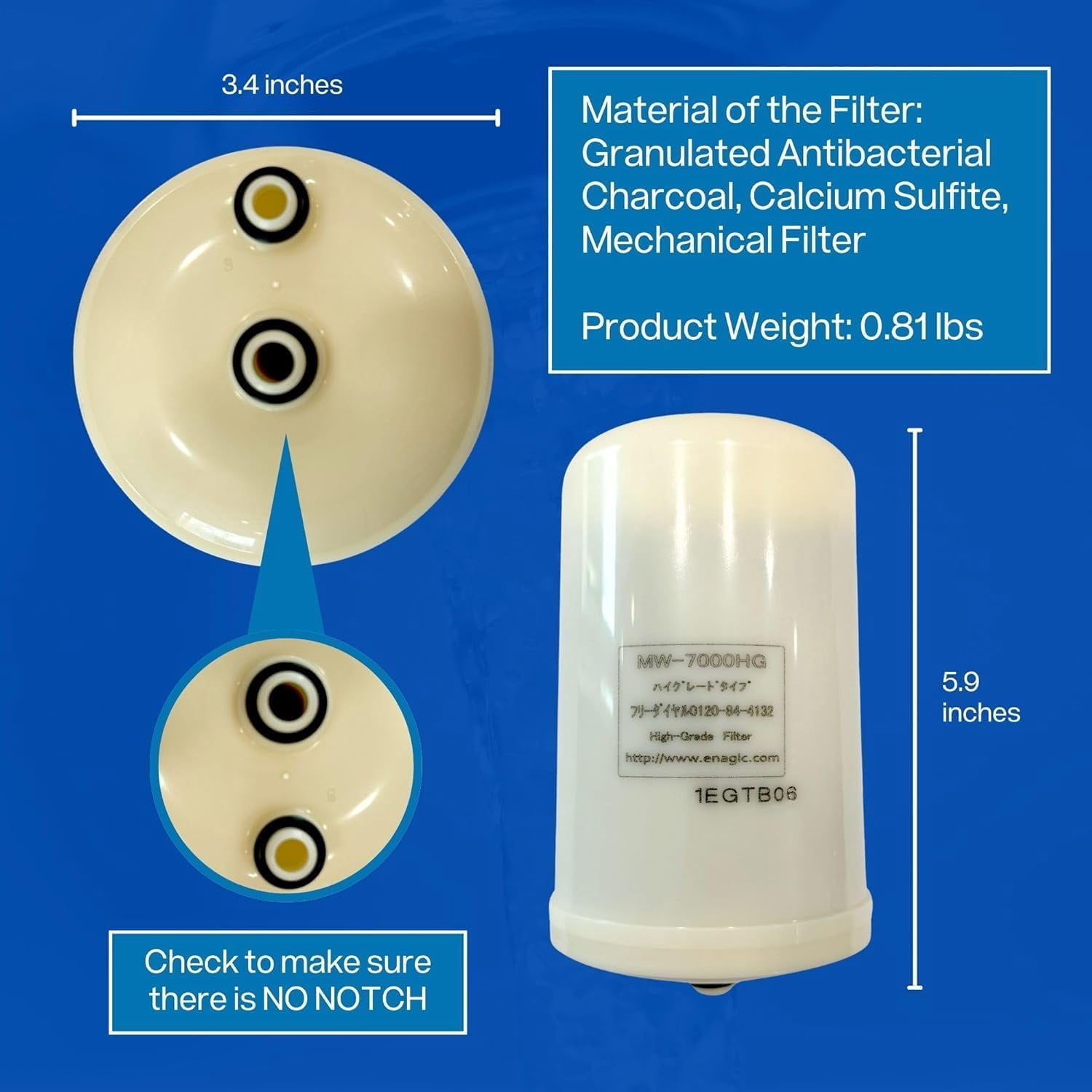 SD501 HG-N filter for SD501 Kangen Water Alkaline Machine, Comes