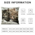thumbnail image 5 of BANET Cute Cats Oblong Rectangle Kittens Family Cats Decorative Throw Pillow Case 12x12in, 5 of 5