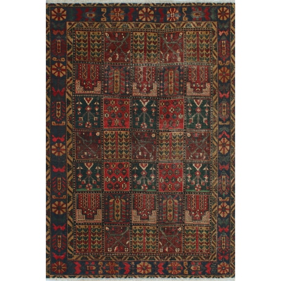 Semi Antique Ferdinand Red/Gold Rug, 6'7" x 9'5"