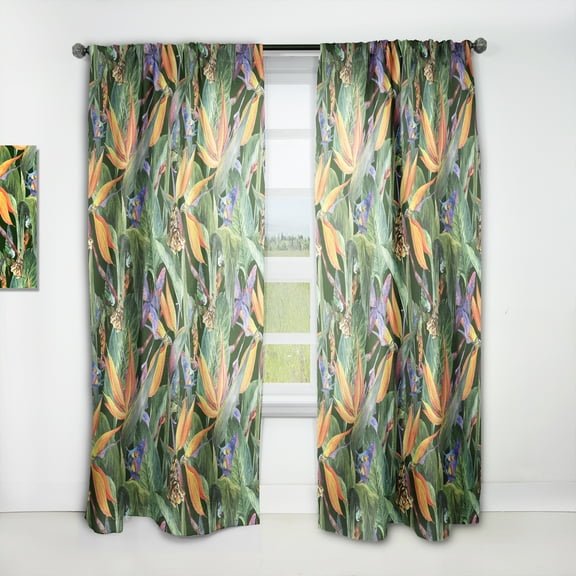 Designart 'Tropical Gloomy Mood I' Tropical Curtain Panel