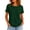 Dark Green-70816GG, variant on Hearthz Raglan Short Sleeve Shirts Women Solid Color Basic Crewneck Shirts for Women Athletic Workout Plain Teacher Shirts for Women