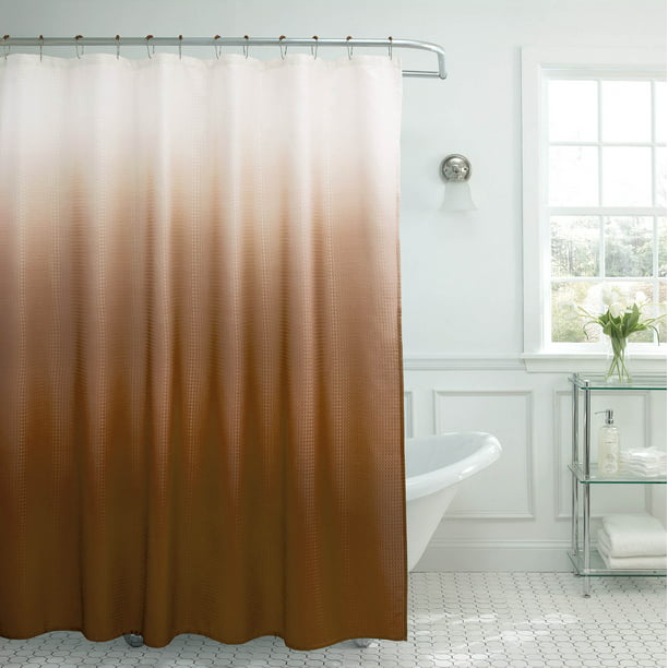 Chocolate Brown Geometric Bathroom Set, Brown Geometric Shower Curtain