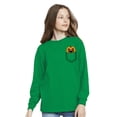 thumbnail image 3 of Awkward Styles Halloween Youth Sweatshirt Girls Boys Angry Pumpkin Crewneck Tee for Kids Pocket Print, 3 of 5