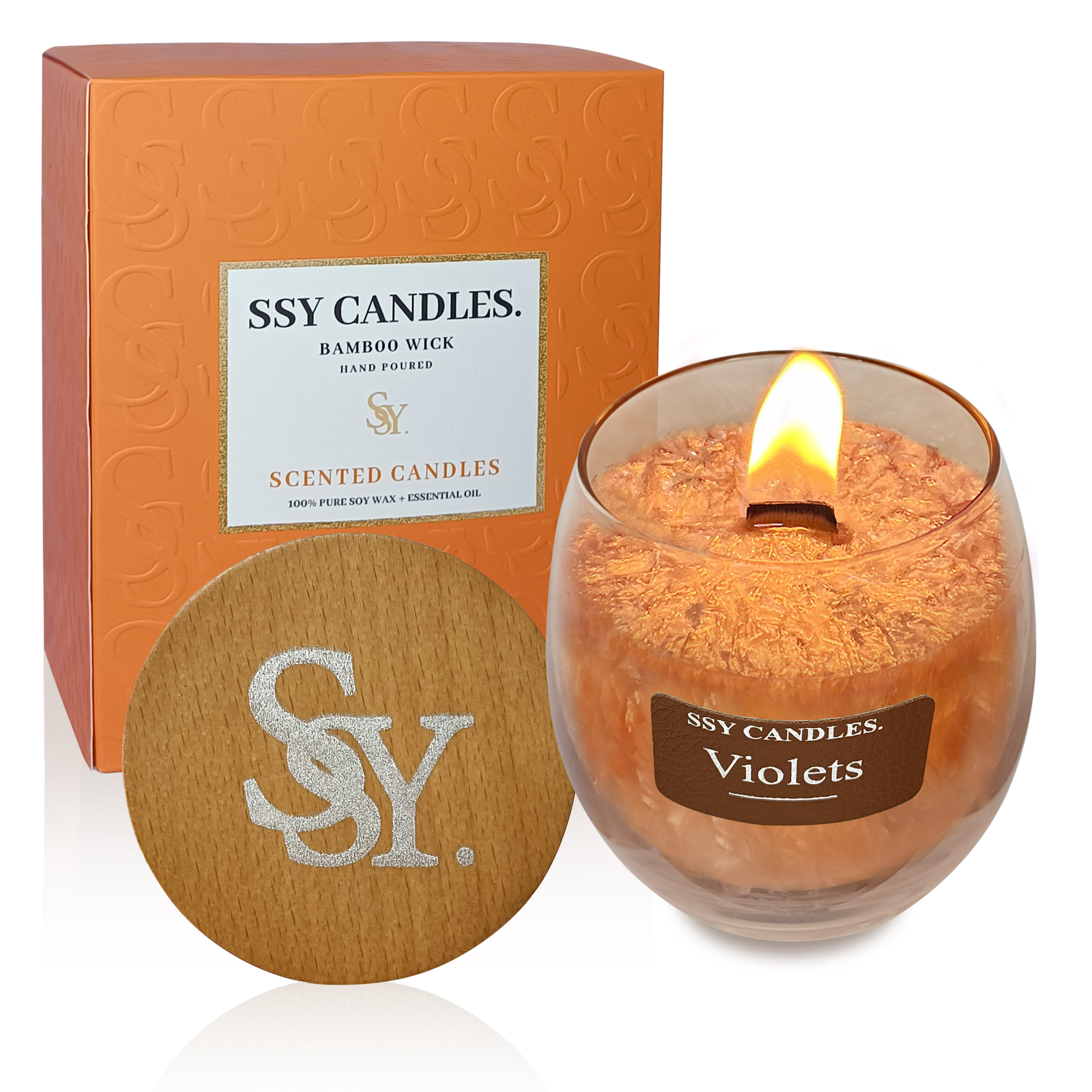 FCMSHAMD Incense Fragrance Scented Candle - Relaxing Aromatherapy, 7.9oz