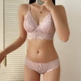 thumbnail image 5 of Levmjia Women's Lingerie Set Lace Bralette and Thong V-Neck Solid Color Adjustable Straps Comfortable Sleepwear Relax Home Daily Wear, 5 of 5