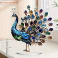 thumbnail image 2 of Acrylic Peacocks Statue Figurines Sculpture Home Decors Tabletop Centerpieces Collectible Decorative Figurine, 2 of 8