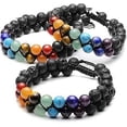 thumbnail image 5 of Pulsera de cuentas de chakras, pulsera de cristal curativa de los 7 chakras, pulsera de cuentas de piedra de yoga, pulsera de meditación, relajación y ansiedad., 5 of 5