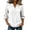 White(Womens Tops), variant on GUACER Half Sleeve Henley Blouses for Women V-Neck Button-Up Top Flowy Lightweight Shirts for Casual & Office Wear