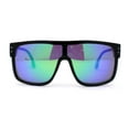thumbnail image 2 of Mens Oversize Robotic Shield Sport Mirror Lens Sunglasses Black Teal Mirror, 2 of 4