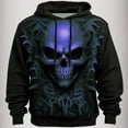 thumbnail image 3 of Spooky Skull Halloween Hoodies for Men 2025 Long Sleeve 3D Graphic Hooded Sweatshirt with Pockets Halloween Pullover Tops, 3 of 4