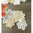 thumbnail image 5 of Handmade Crochet Lace Pineapple Beige Doily. 4 Inch Round. 100% Cotton. 4 Pieces., 5 of 5