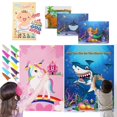 thumbnail image 2 of The Horn on The Unicorn Poster Sticker Game Shark Dinosaur Mermaid Kids Birthday Party Supplies Decorations Girls Boys Gift heqiyong LED, 2 of 2