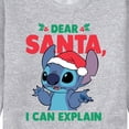 thumbnail image 3 of Lilo & Stitch - Dear Santa I Can Explain - Men's Crew Neck Fleece Pullover, 3 of 5