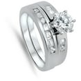 thumbnail image 4 of CHOOSE YOUR COLOR Clear Cubic Zirconia Ring .925 Sterling Silver Band White Jewelry Female Size 7, 4 of 4