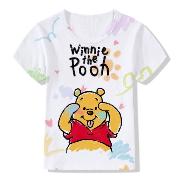 Disney oso leopardo Winnie The Pooh dibujos animados animación niñas niños edición suelta manga corta Top ropa al por mayor90 zhangmengya CONDUJO