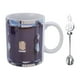 thumbnail image 2 of Taza De Café De Vidrio Vintage, Mano De Obra Linda, Taza De Café De 11 Onzas Con Cuchara, Accesorios De Barra De Café Para Té Con Leche Y Capuchino, 2 of 7