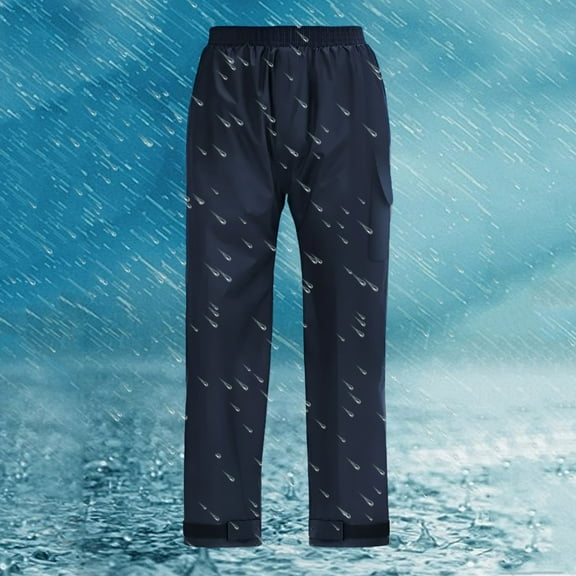 Men's Rain Pants Waterproof Over Pants Windproof Lightweight Hiking Pants Work Rain Outdoor for Golf, Fishing Hiking Pants Work Pants Functional Double Side Pockets
