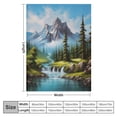 thumbnail image 4 of Creowell Mountain Lake Waterfall Trees Print Throw Blanket Lightweight Soft Blanket for Bed Couch Car Kids Adults All Seasons - 3 Sizes Available 50x60in, 4 of 6