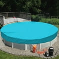 thumbnail image 4 of Sunshades Depot 17 Ft Turquoise Green Waterproof Round Pool Cover Above Ground Pool Winter Covers Wire Rope Hemmed All Edges for Above Ground Swimming Pools (17', Turquoise Green Waterproof), 4 of 5