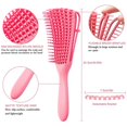 thumbnail image 2 of ZHAOCHENG Cepillo desenredante de 2 piezas para cabello afro-americano/africano texturizado 3a a 4c, desenredante de nudos fácil de limpiar (rosa, verde), 2 of 5
