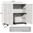thumbnail image 3 of Indoor/Outdoor Storage Cabinet Waterproof, 34"x15"x34" Plastic Outdoor Storage Box for Garden Balcony Bathroom, All Weather Outdoor Storage Clearance, DIY Usage, 3 of 6