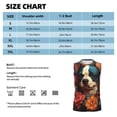 thumbnail image 4 of Bixox Men's Vintage Colorful Flower French Bulldog Printed Shirt Sleeveless Fitness Tank Top-3X-Large, 4 of 5